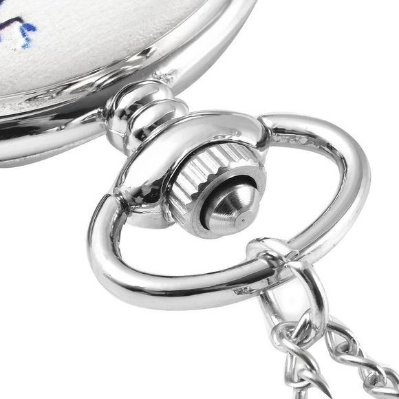 STRADA Peony Flower & Double Magpie Pattern Pocket Watch - Picture 4 of 6